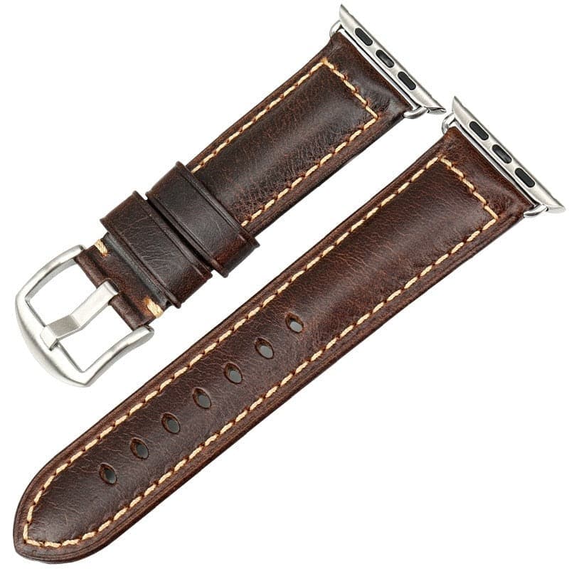 Vintage Leather Apple Watch Strap - Handcrafted | Elegant
