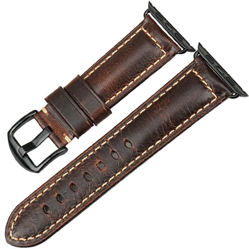 Vintage Leather Apple Watch Strap - Handcrafted | Elegant