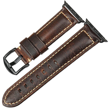 Vintage Leather Apple Watch Strap - Handcrafted | Elegant
