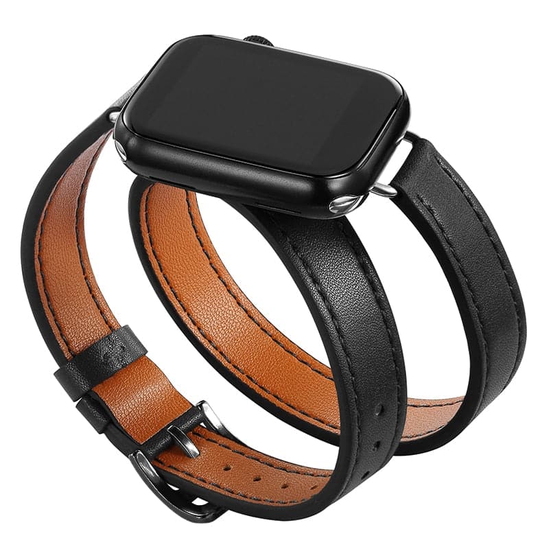 Apple Watch Leather Strap - Double Tour, PU Leather | Elegant Style