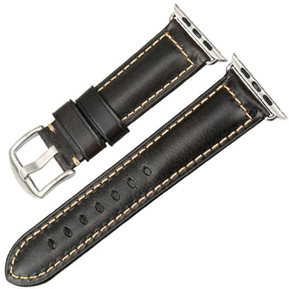Vintage Leather Apple Watch Strap - Handcrafted | Elegant