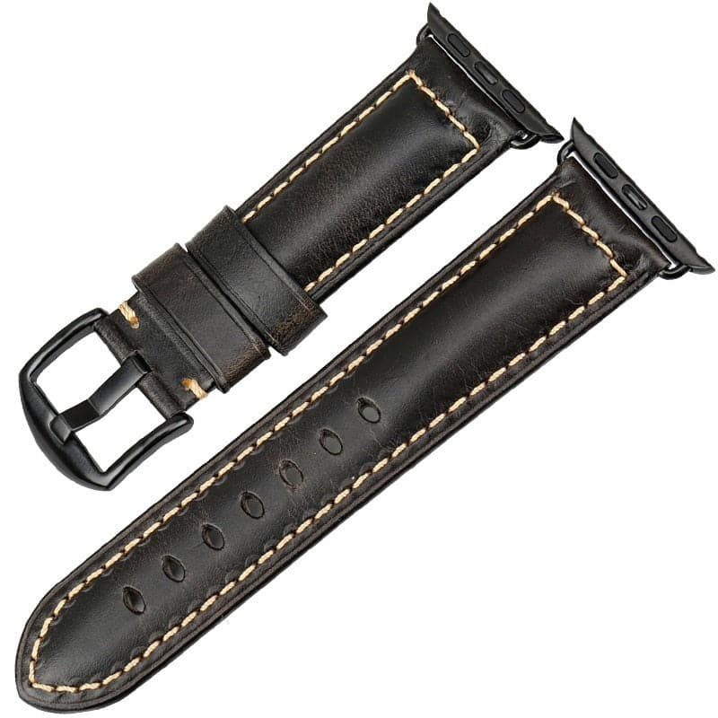 Vintage Leather Apple Watch Strap - Handcrafted | Elegant