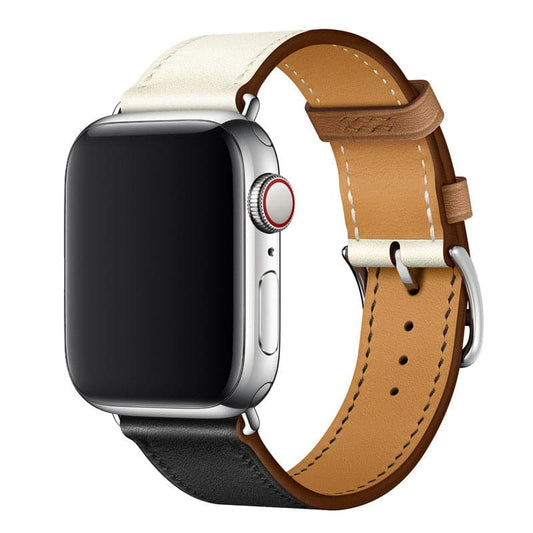 Two Tone Leather Apple Watch Band - Premium | Stylish