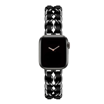 Luxury Apple Watch Strap - Leather Stainless Steel | Elegant