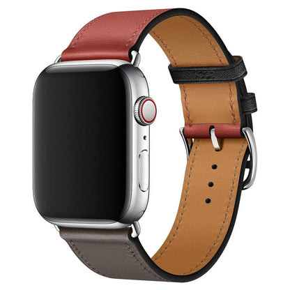 Two Tone Leather Apple Watch Band - Premium | Stylish