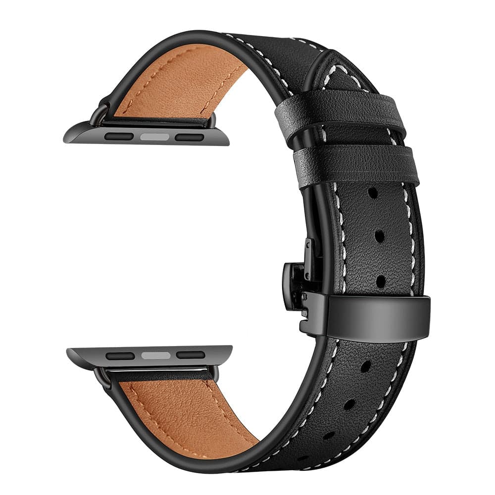 Leather Apple Watch Strap - Butterfly Clasp | Style