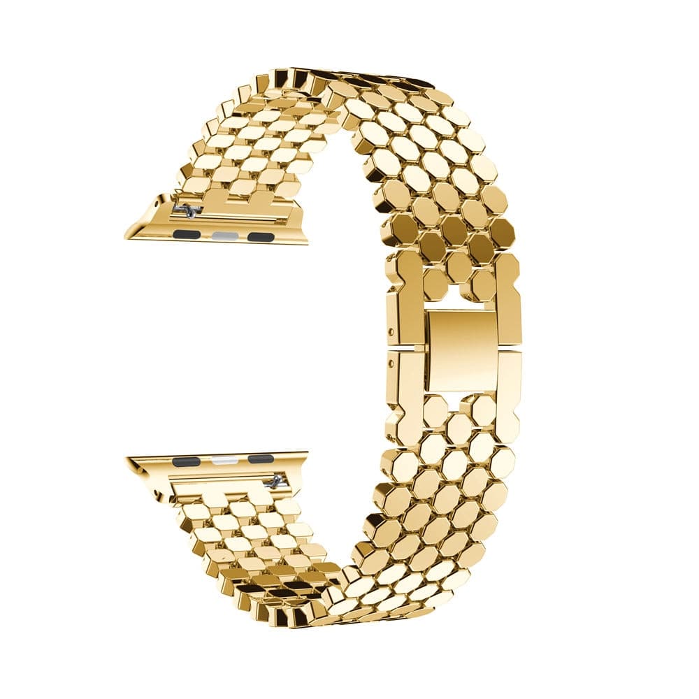 Octagonal Stainless Steel Apple Watch Band - Adjustable | Elegant