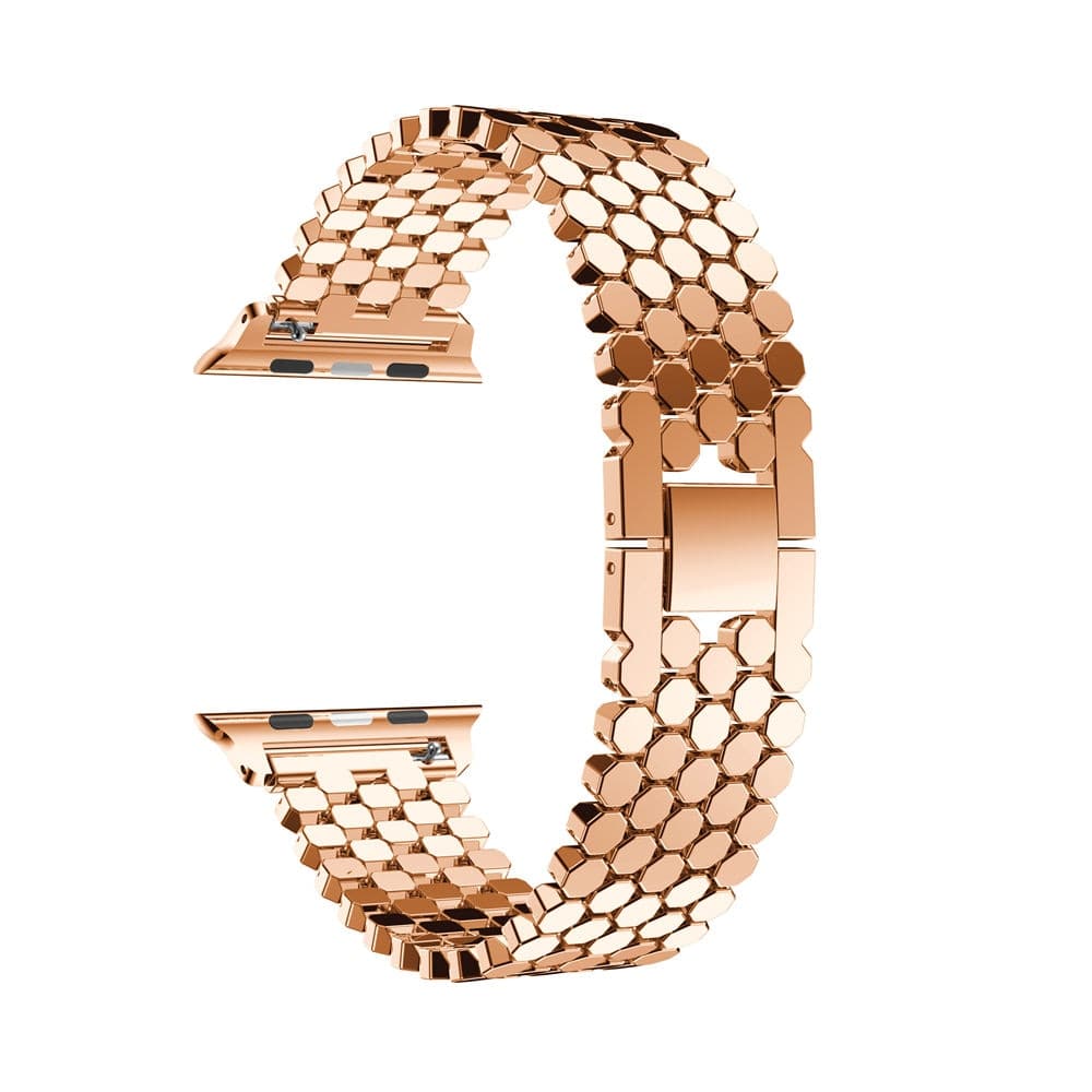 Octagonal Stainless Steel Apple Watch Band - Adjustable | Elegant