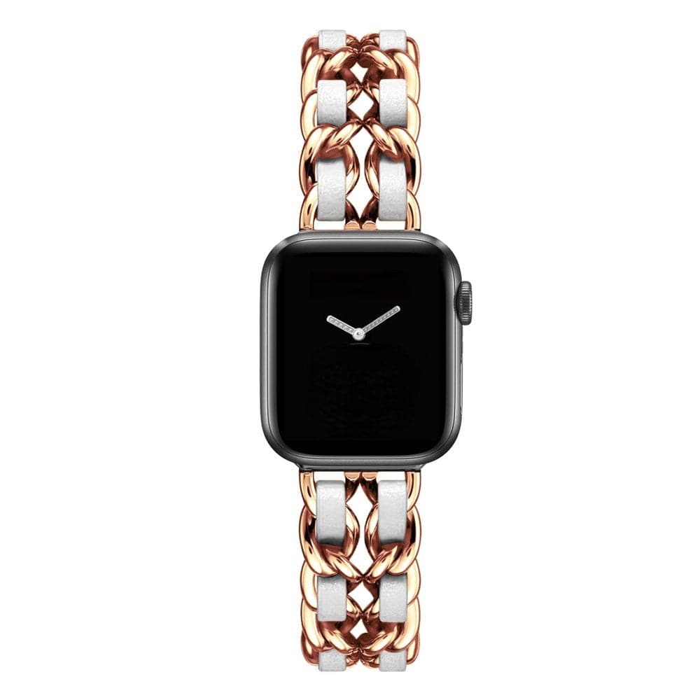 Luxury Apple Watch Strap - Leather Steel | Elegant