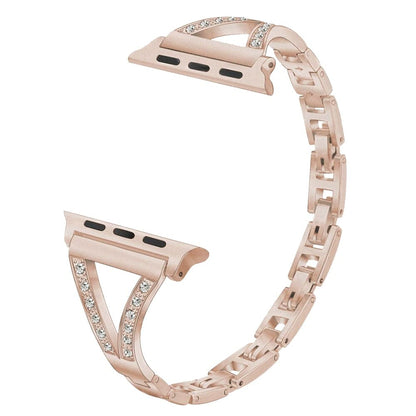Diamond Apple Watch Band - Rose Gold, Steel | Luxury
