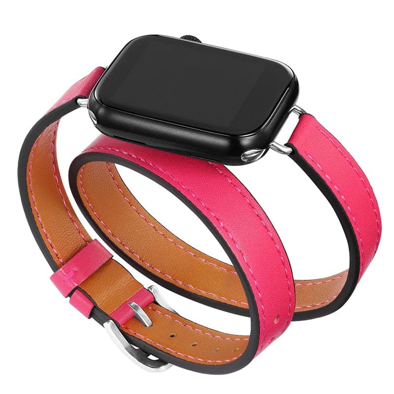 Apple Watch Leather Strap - Double Tour, PU Leather | Elegant Style