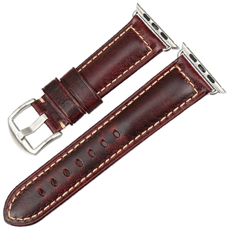 Vintage Leather Apple Watch Strap - Handcrafted | Elegant