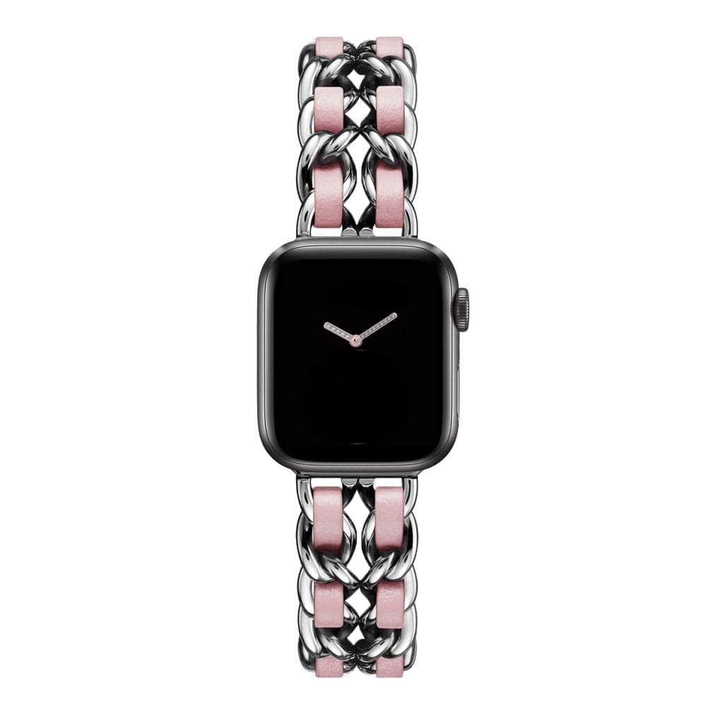 Luxury Apple Watch Strap - Leather Steel | Elegant