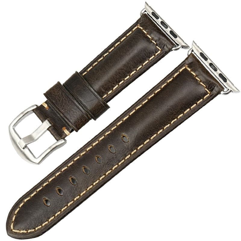 Vintage Leather Apple Watch Strap - Handcrafted | Elegant