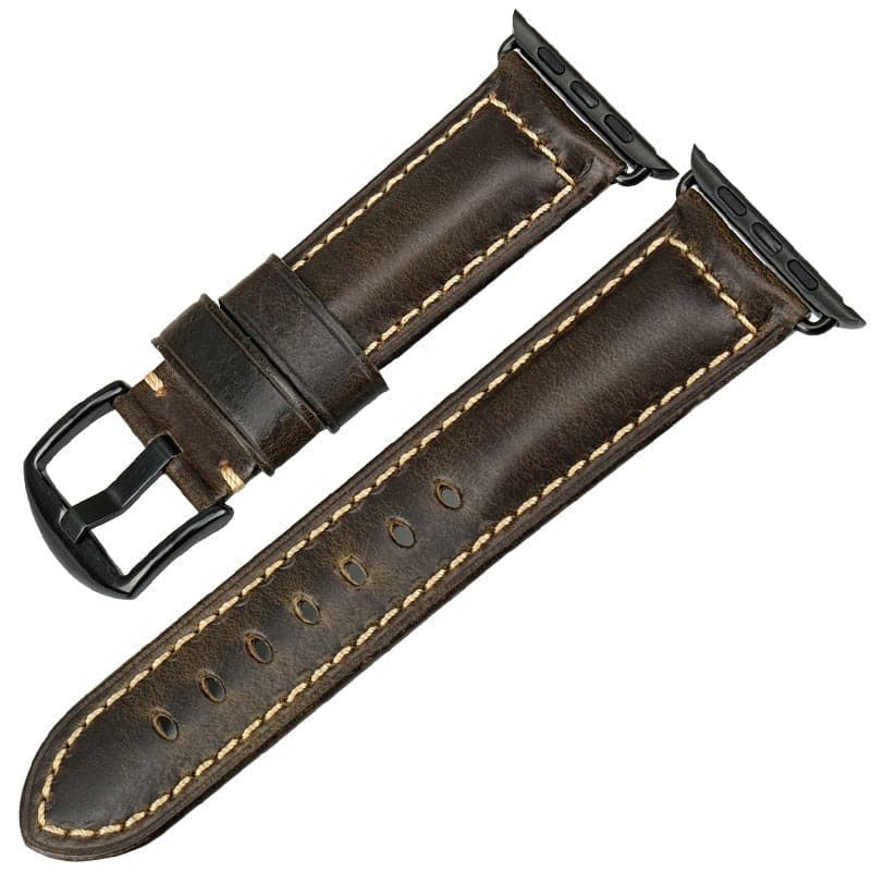 Vintage Leather Apple Watch Strap - Handcrafted | Elegant