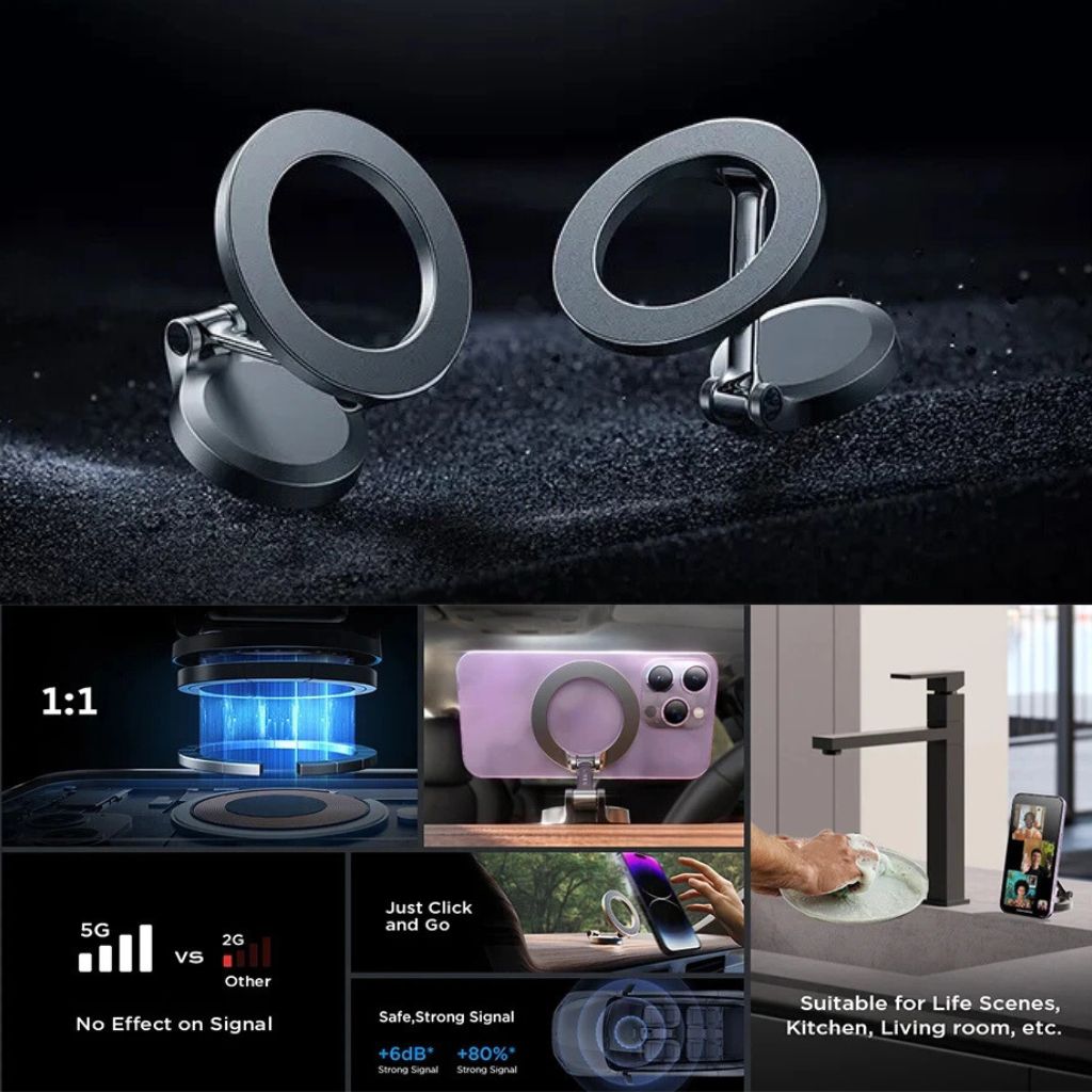 Magnetic Car Phone Holder - 360° Foldable | Safe Drive