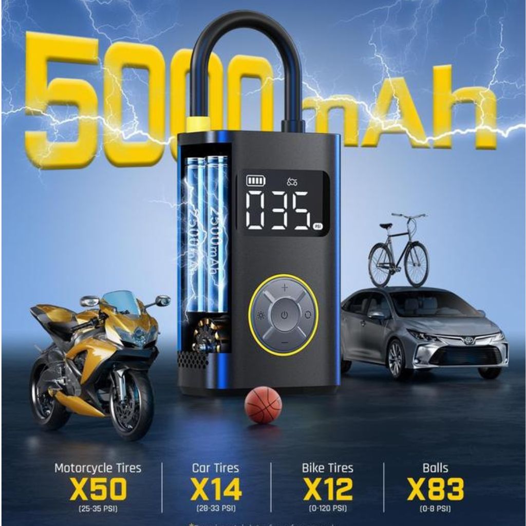 Portable Tire Inflator - 150 PSI, Auto Shut-Off | Road Confidence