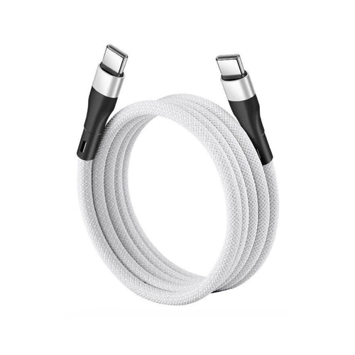 Magnetic USB-C Cable - Silver, 100W | Tangle-Free