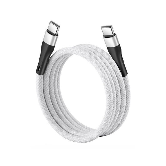 Magnetic USB-C Cable - Silver, 100W | Tangle-Free