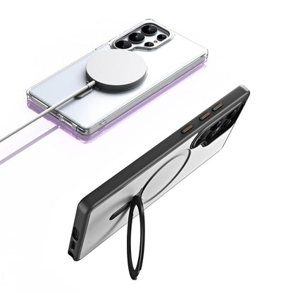 Samsung S25 Magnetic Case - Clear Kickstand | Hands-Free