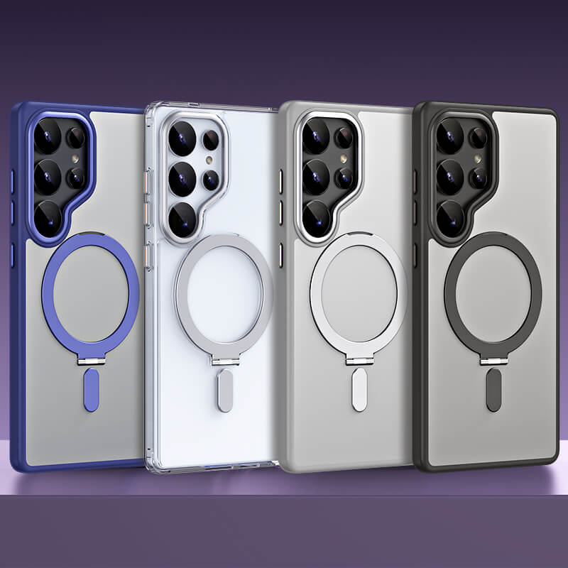 Samsung S25 Magnetic Case - Clear Kickstand | Hands-Free