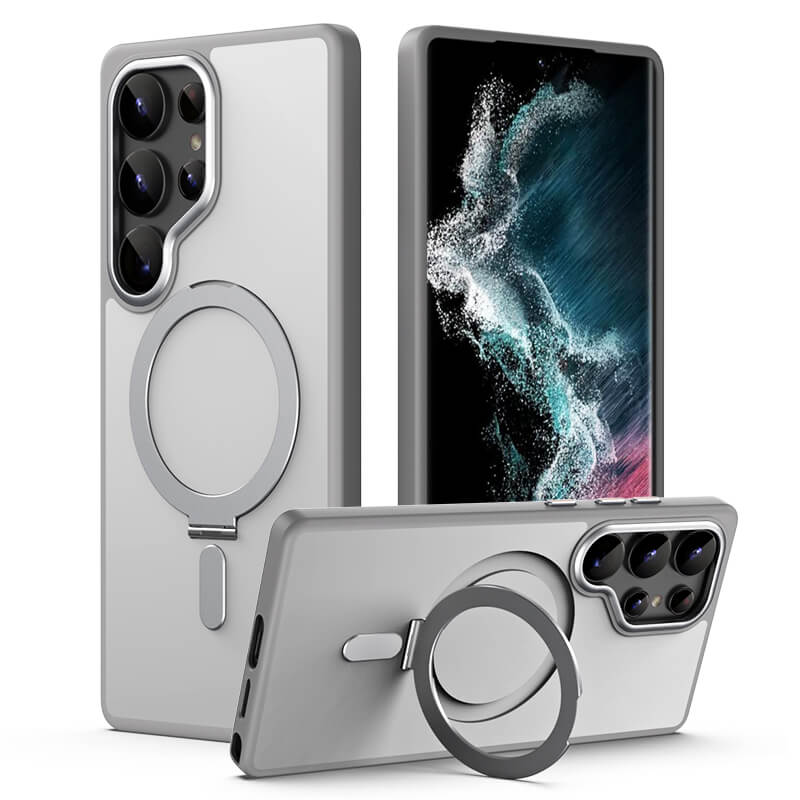Samsung S25 Magnetic Case - Clear Kickstand | Hands-Free