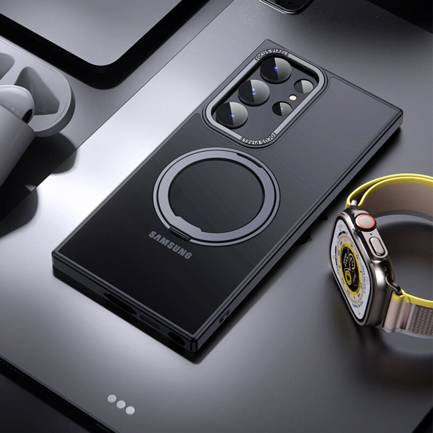 Samsung S25 Magnetic Case - Clear Kickstand | Hands-Free
