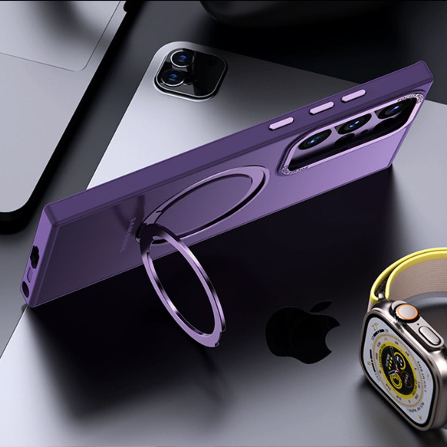 Samsung S25 Magnetic Kickstand Case - Clear, Slim | Hands-Free