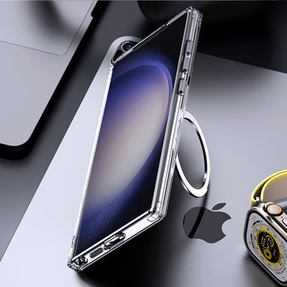 Samsung S25 Magnetic Case - Clear Kickstand | Hands-Free