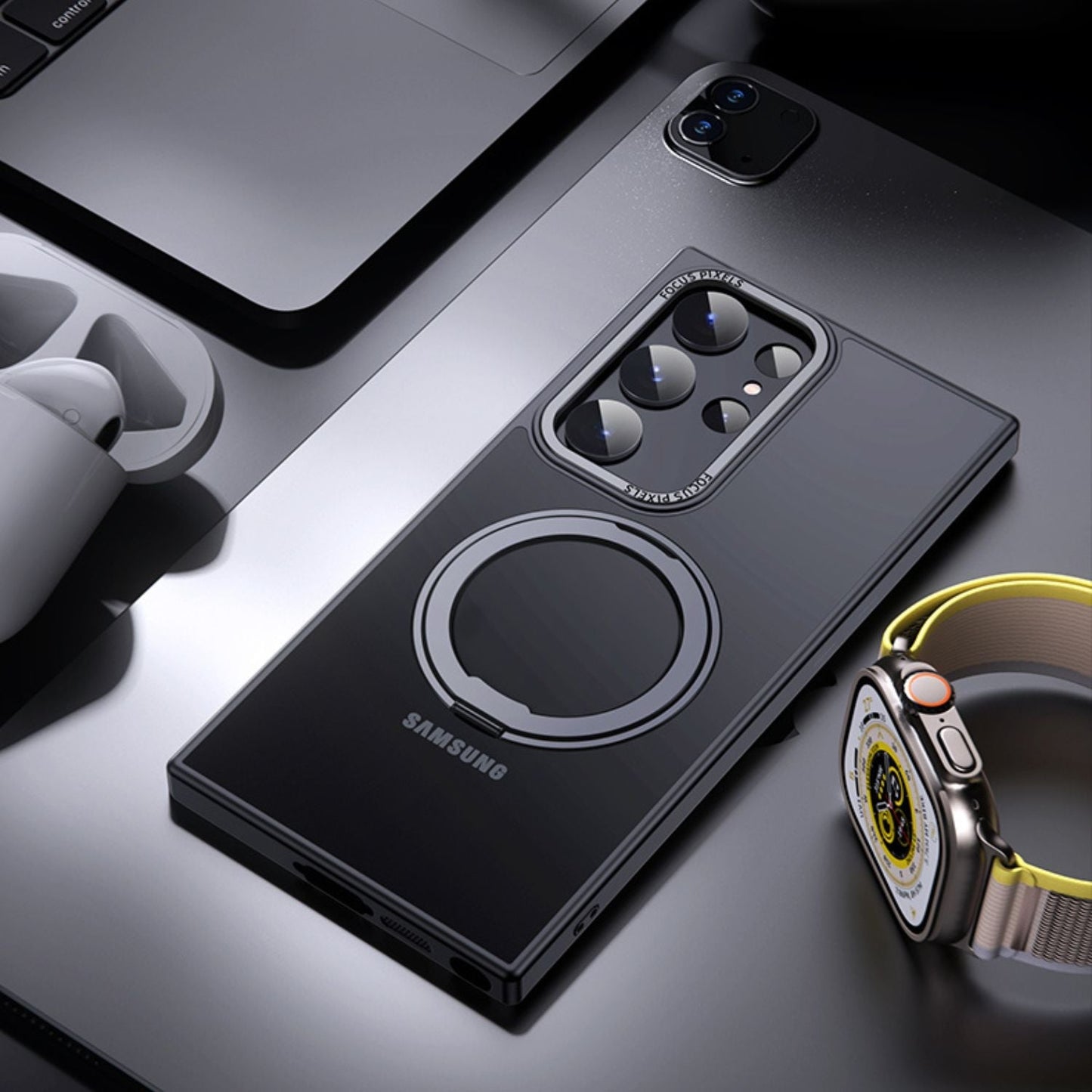 Samsung S25 Magnetic Case - Clear Kickstand | Hands-Free