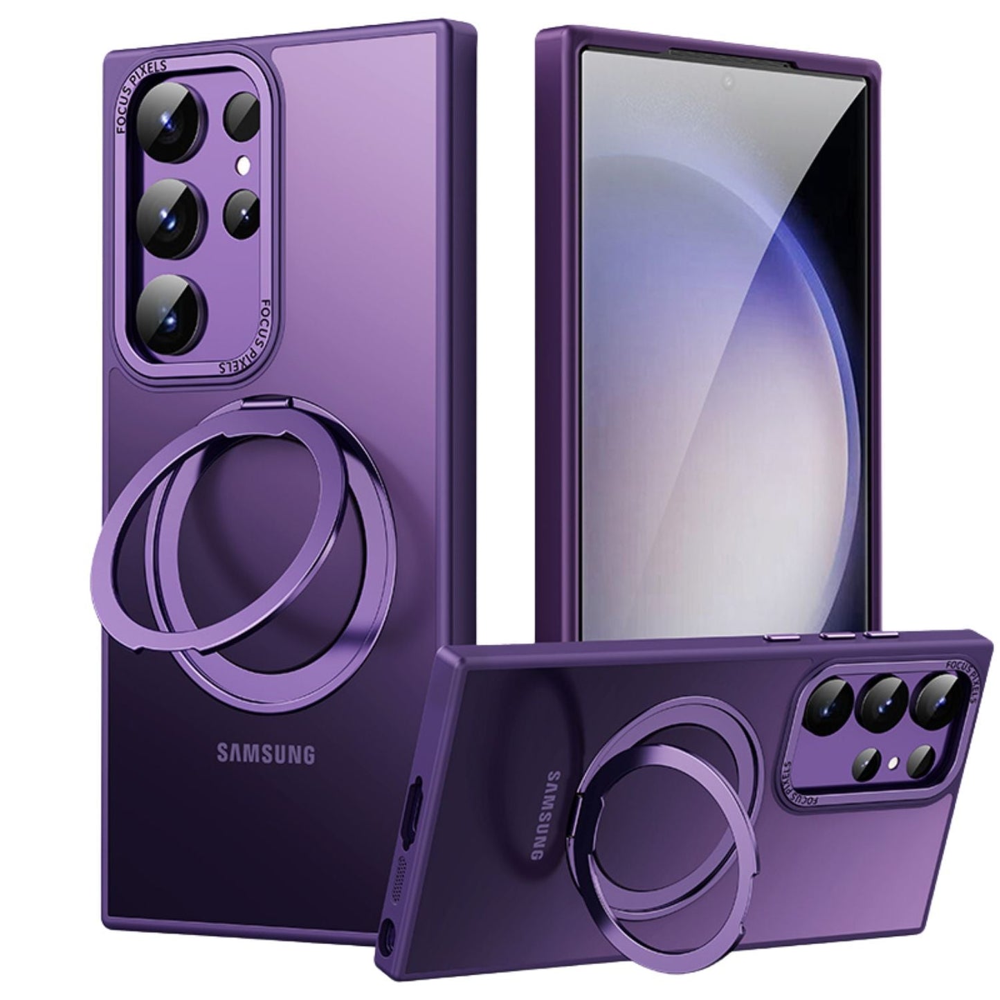 Samsung S25 Magnetic Kickstand Case - Clear, Slim | Hands-Free