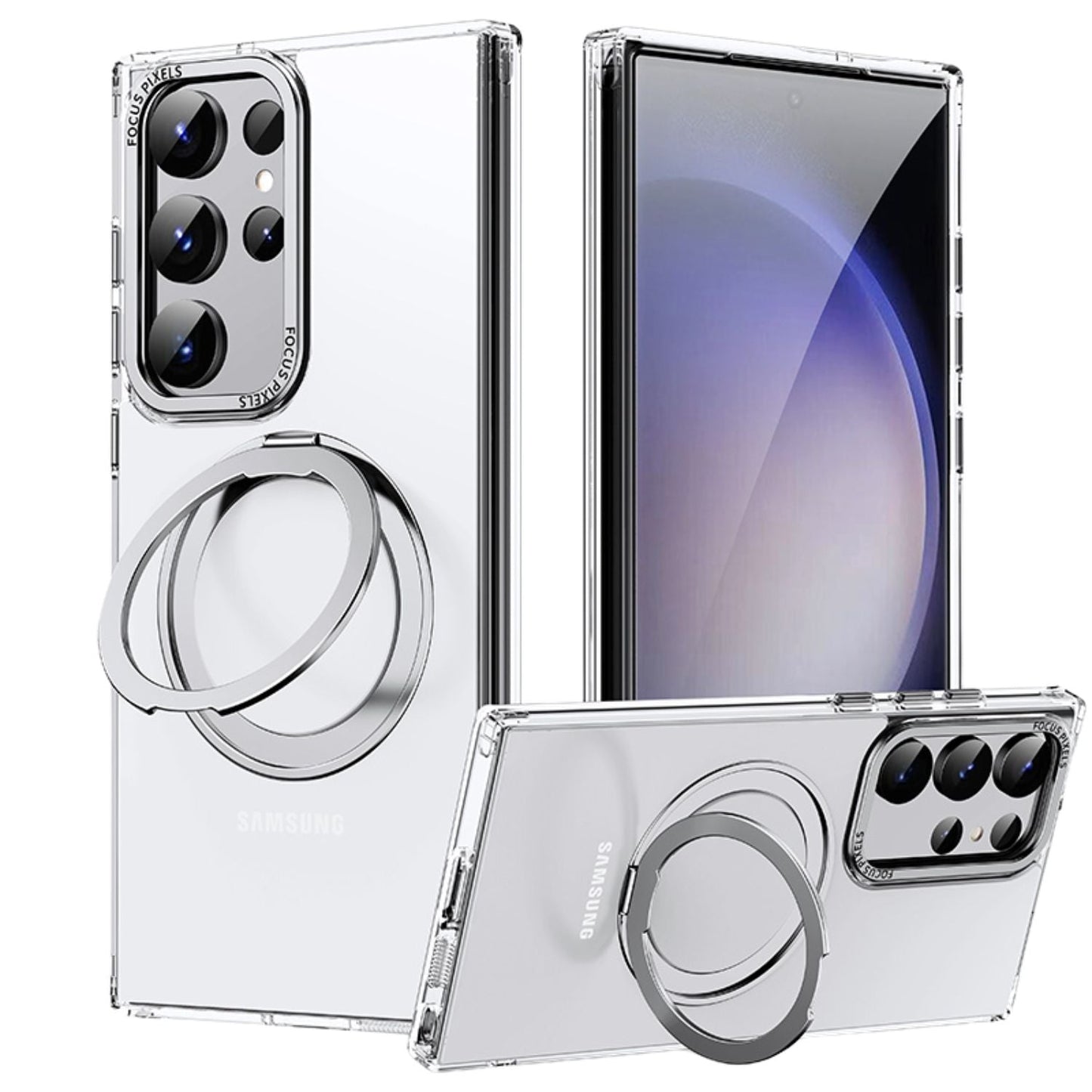 Samsung S25 Magnetic Case - Clear Kickstand | Hands-Free
