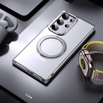Samsung S25 Magnetic Kickstand Case - Clear, Slim | Hands-Free