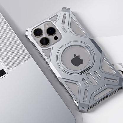 iPhone 16 Pro Max Magnetic Metal Case - Aluminium Kickstand | Protection