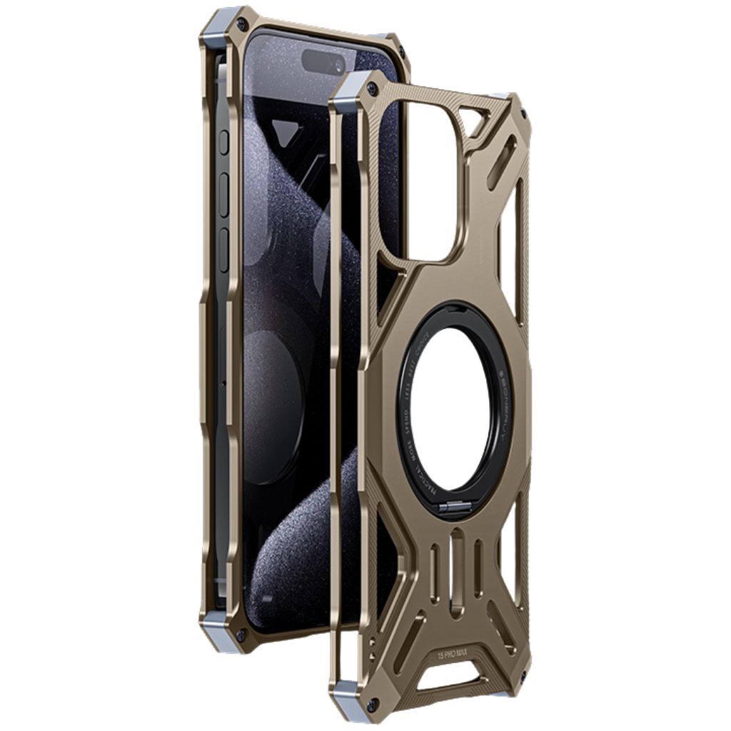 iPhone 16 Pro Max Metal Case - Kickstand Silver | Protection