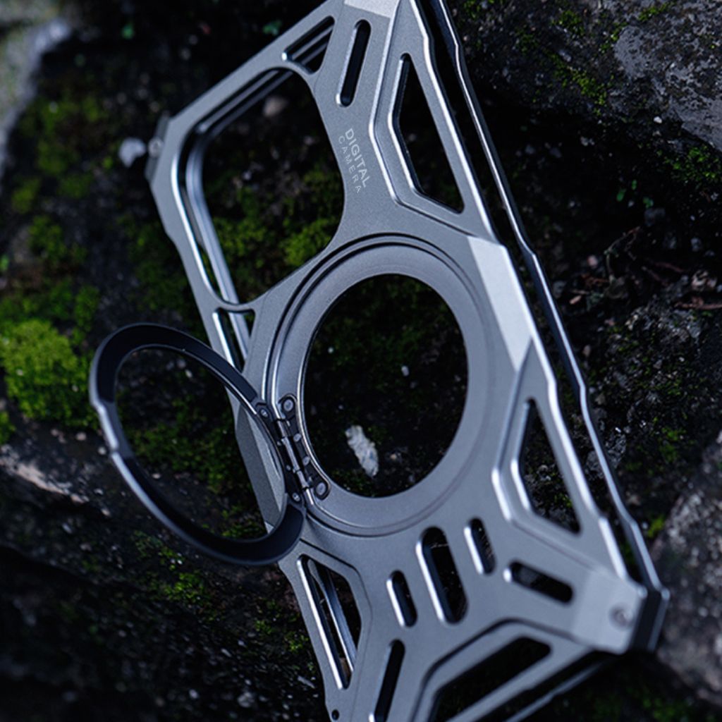 iPhone 16 Pro Max Metal Case - Kickstand Silver | Protection