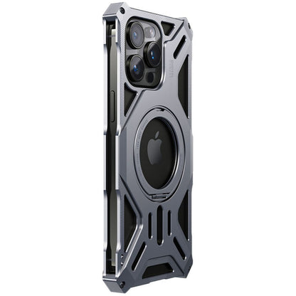 iPhone 16 Pro Max Metal Case - Kickstand Silver | Protection