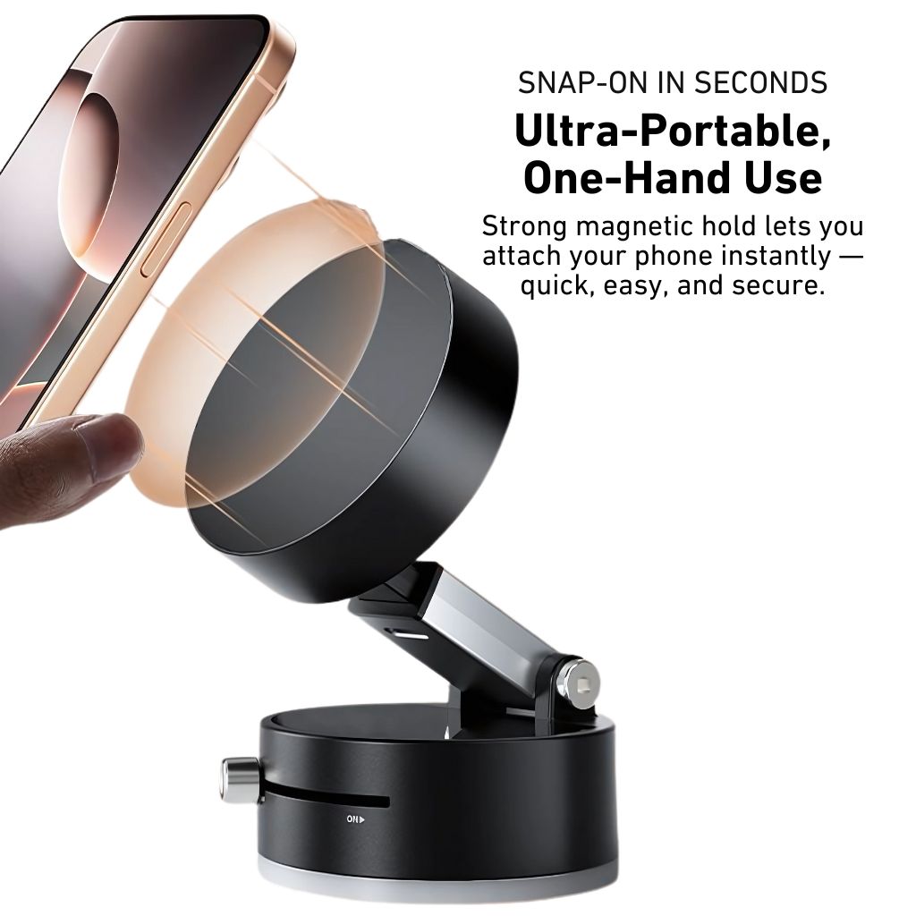 Car Phone Mount - Magnetic Suction, 360° | Secure Drive