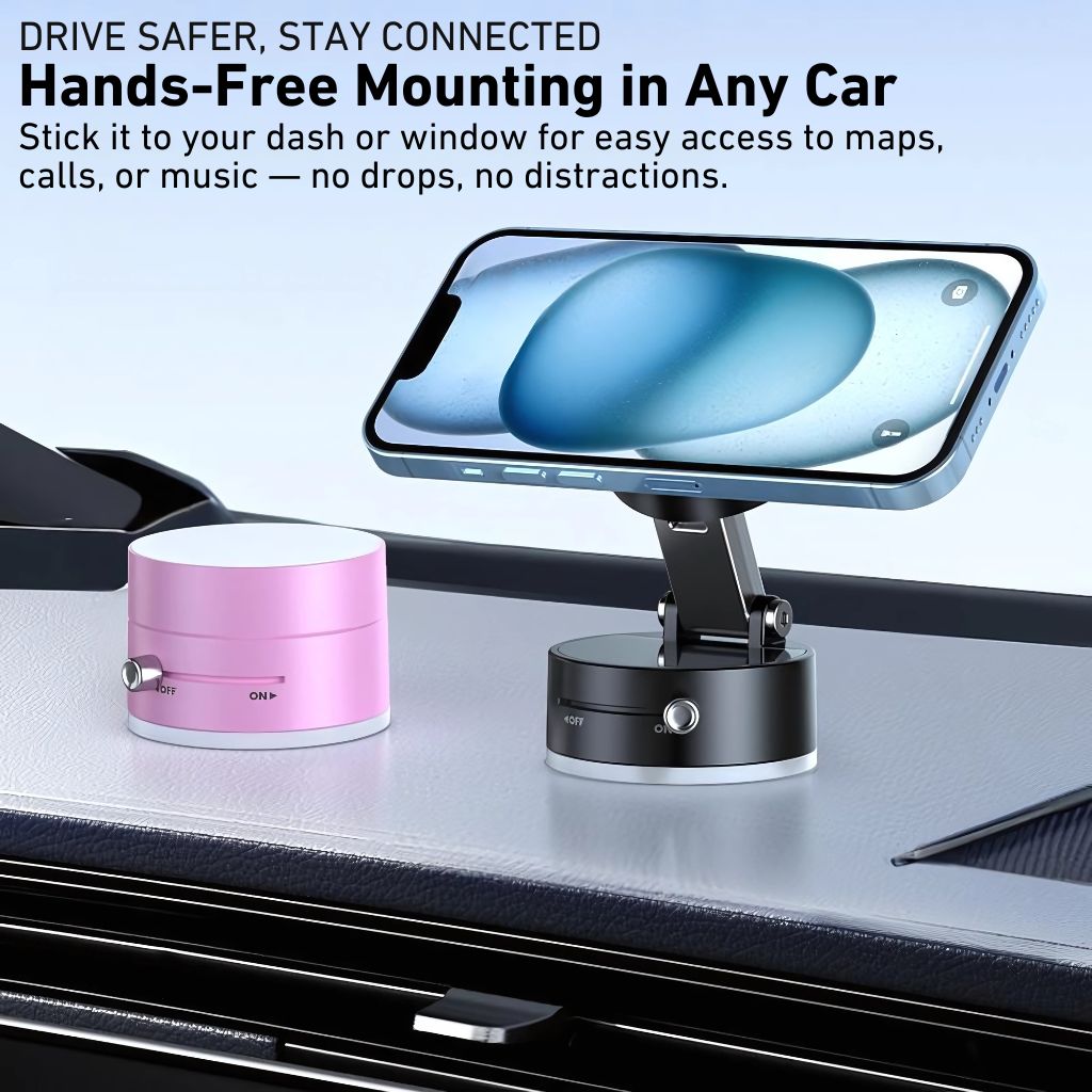 Car Phone Mount - Magnetic Suction, 360° | Secure Drive