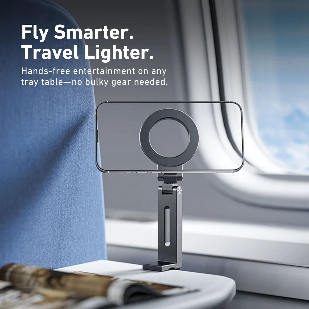Magnetic Phone Mount - Tripod, Silver | Secure