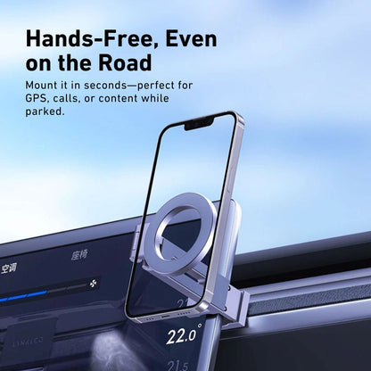 Magnetic Phone Mount - Tripod, Silver | Secure