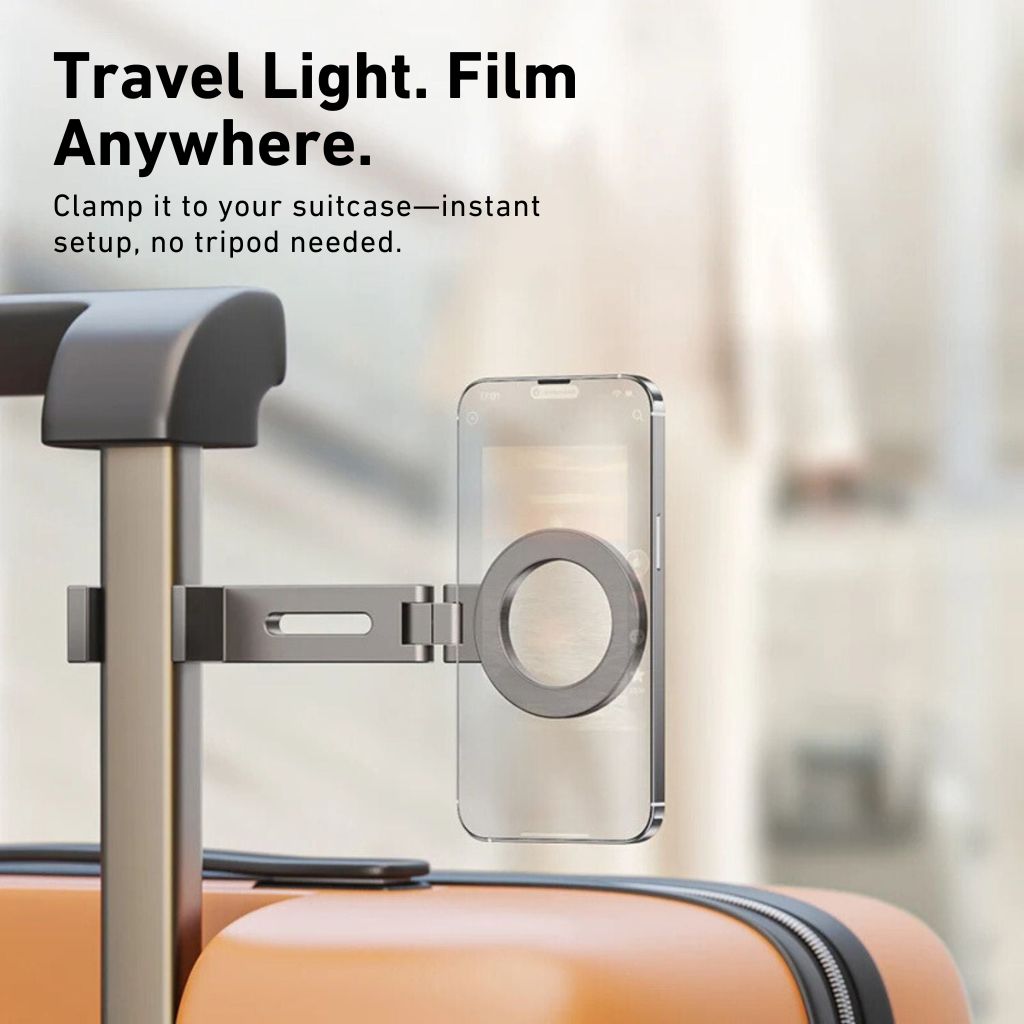 Magnetic Phone Mount - Tripod, Silver | Secure