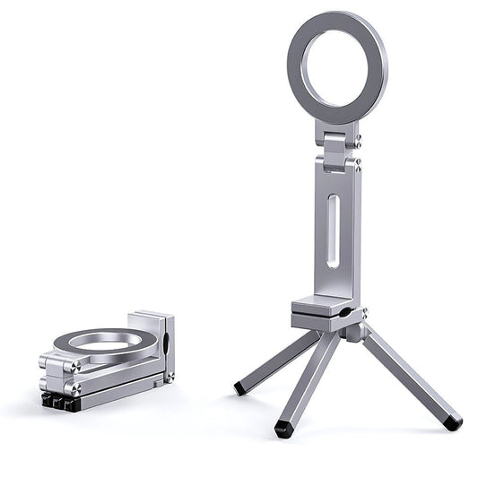 Magnetic Phone Mount - Tripod, Silver | Secure