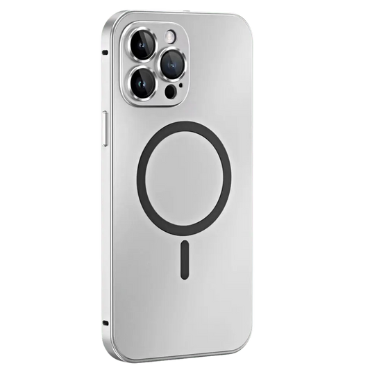 iPhone 16 Pro Max Magnetic Metal Case - MagSafe Silver | Protection