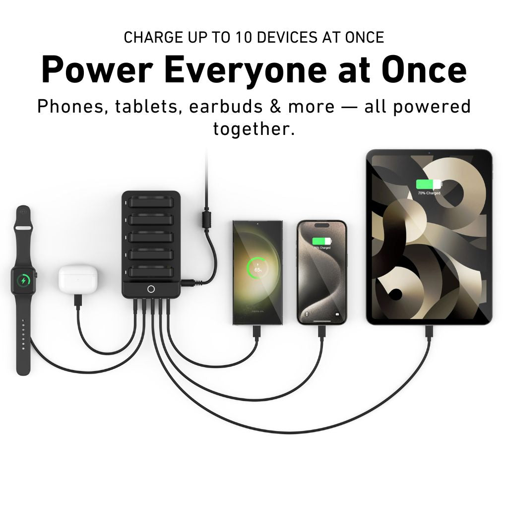 Magnetic Wireless Charging Hub - 10-in-1, Detachable | Organize