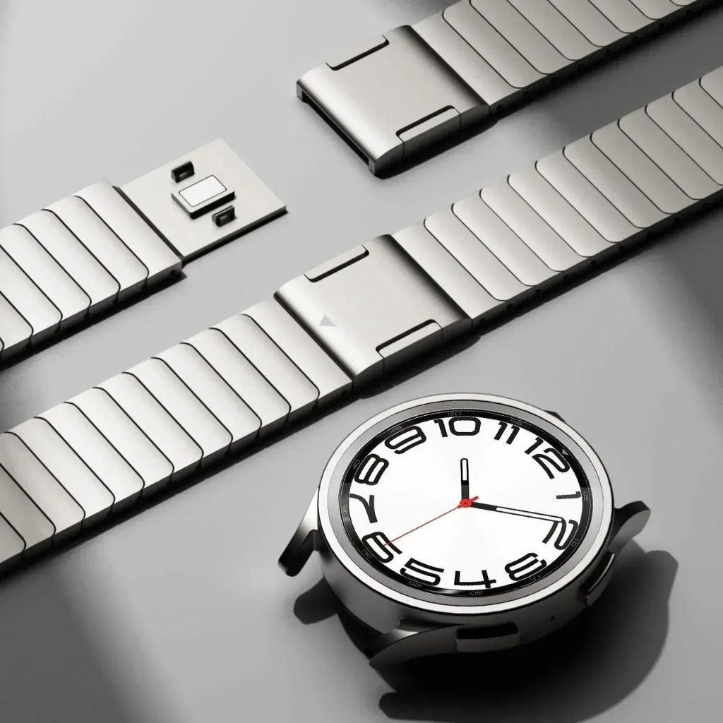 Galaxy Watch Strap - Silver Stainless Steel | Premium Style