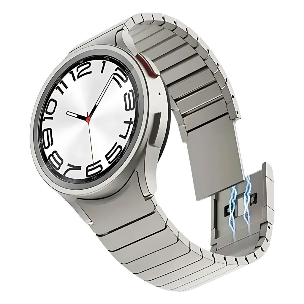 Galaxy Watch Strap - Silver Stainless Steel | Premium Style