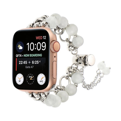 Pearl Apple Watch Strap - Rose Gold, Elastic | Elegant