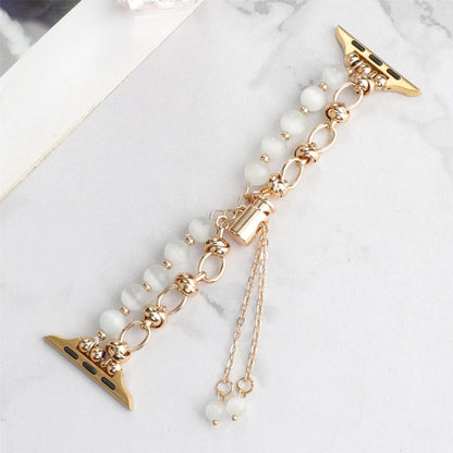 Pearl Apple Watch Strap - Rose Gold, Elastic | Elegant