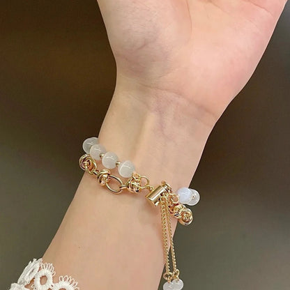 Pearl Apple Watch Strap - Rose Gold, Elastic | Elegant